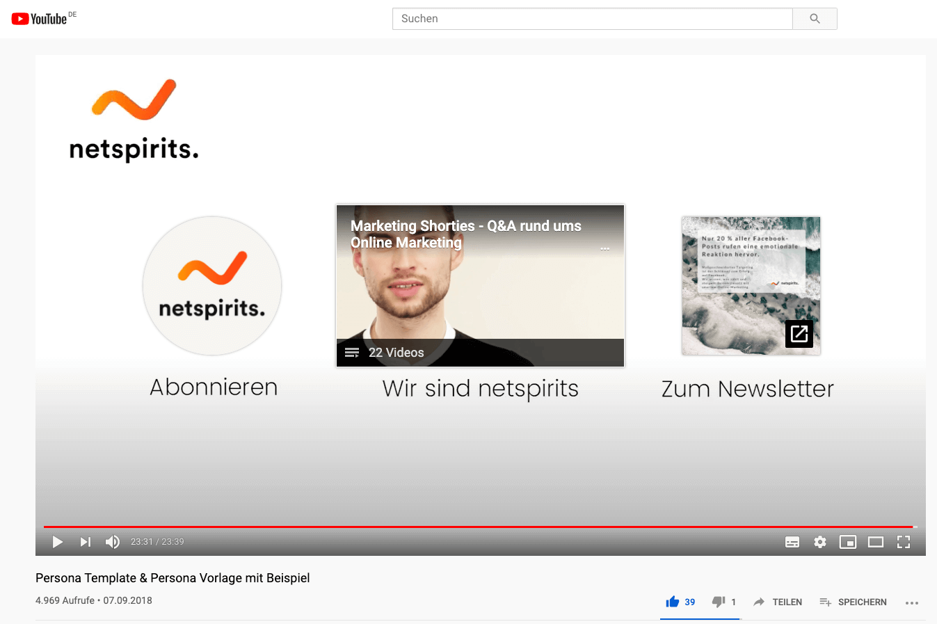 Beispiel: Video-Endcard