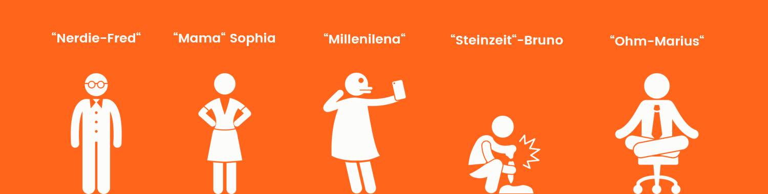 Personas sind fiktive Charaktere, die die Eigenschaften deiner allerliebsten Wunschkunden repräsentieren Buyer Personas sind stellvertretende Charaktere für deine Wunschkunden