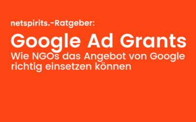 Google Ad Grants: Wie NGOs mehr … Menschen, Spender, Interessenten … erreichen können